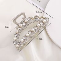 Simple Style Solid Color Alloy Inlay Rhinestones Hair Claws 1 Piece sku image 22