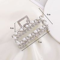 Simple Style Solid Color Alloy Inlay Rhinestones Hair Claws 1 Piece sku image 23