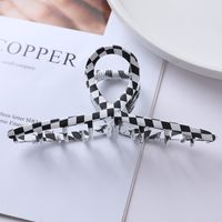 Simple Style Plaid Arylic Acetic Acid Sheets Metal Printing Hair Clip Hair Band Hair Claws 1 Piece sku image 16