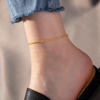 Fashion Geometric Titanium Steel Plating Women's Anklet main image 5