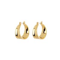 Retro Geometric Titanium Steel Hoop Earrings 1 Pair sku image 2