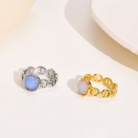 Fashion Geometric Metal Plating Opal Women's Rings main image 6