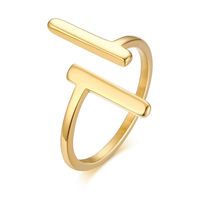 Simple Style Geometric Stainless Steel Plating Rings 1 Piece main image 4