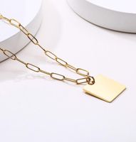 Simple Style Geometric Titanium Steel Plating 18k Gold Plated Necklace sku image 3