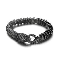 Rétro Serpent Acier Au Titane Bracelets 1 Pièce sku image 2