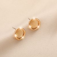 1 Pair Simple Style Triangle Square Flower Metal Plating Inlay Rhinestones Pearl Women's Earrings sku image 7