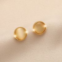 1 Pair Simple Style Triangle Square Flower Metal Plating Inlay Rhinestones Pearl Women's Earrings sku image 3