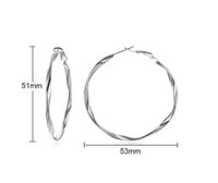 Einfacher Stil Kreis Rostfreier Stahl Überzug Reif Ohrringe 1 Paar sku image 1