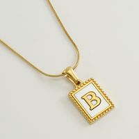 Simple Style Letter Stainless Steel Titanium Steel Plating Pendant Necklace 1 Piece sku image 2