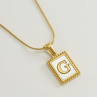 Simple Style Letter Stainless Steel Titanium Steel Plating Pendant Necklace 1 Piece sku image 7