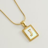 Simple Style Letter Stainless Steel Titanium Steel Plating Pendant Necklace 1 Piece sku image 10