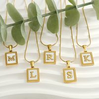 Simple Style Letter Stainless Steel Titanium Steel Plating Pendant Necklace 1 Piece main image 3