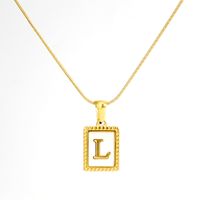 Simple Style Letter Stainless Steel Titanium Steel Plating Pendant Necklace 1 Piece main image 2