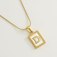 Simple Style Letter Stainless Steel Titanium Steel Plating Pendant Necklace 1 Piece sku image 4