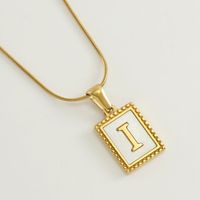 Simple Style Letter Stainless Steel Titanium Steel Plating Pendant Necklace 1 Piece sku image 9