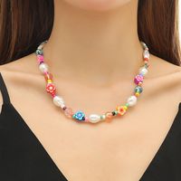 Sweet Cartoon Artificial Pearl Soft Clay Beaded Women's Necklace main image 5