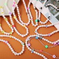 Sweet Cartoon Artificial Pearl Soft Clay Beaded Women's Necklace main image 4