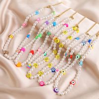 Sweet Cartoon Artificial Pearl Soft Clay Beaded Women's Necklace main image 1