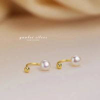 1 Pair Elegant Geometric Alloy Plating Artificial Pearls Women's Earrings main image 4