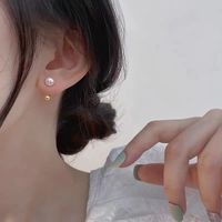1 Paire Élégant Géométrique Alliage Placage Perles Artificielles Femmes Des Boucles D'oreilles main image 2