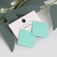 1 Pair Simple Style Square Arylic Spray Paint Women's Earrings sku image 5