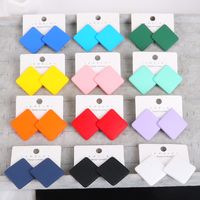1 Pair Simple Style Square Arylic Spray Paint Women's Earrings main image 1