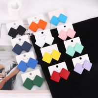 1 Pair Simple Style Square Arylic Spray Paint Women's Earrings main image 4