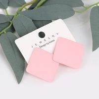 1 Pair Simple Style Square Arylic Spray Paint Women's Earrings sku image 8