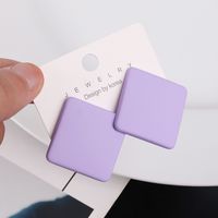 1 Pair Simple Style Square Arylic Spray Paint Women's Earrings main image 2