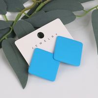 1 Pair Simple Style Square Arylic Spray Paint Women's Earrings sku image 6