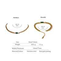 Mode Geometrisch Titan Stahl Überzug Zirkon Halskette 1 Stück main image 5