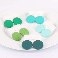 1 Pair Simple Style Round Arylic Women's Earrings main image 4