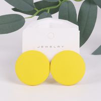 1 Pair Simple Style Round Arylic Women's Earrings sku image 3