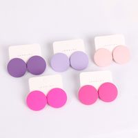 1 Pair Simple Style Round Arylic Women's Earrings main image 3
