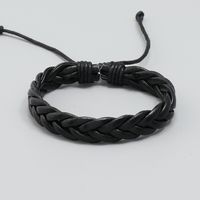 1 Piece Fashion Geometric Pu Leather Wax Line Men's Bracelets main image 2