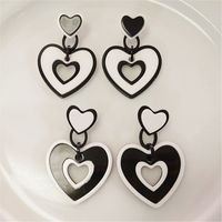 1 Pair Lady Heart Shape Arylic Plating Women's Earrings main image 1