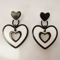 1 Pair Lady Heart Shape Arylic Plating Women's Earrings main image 4