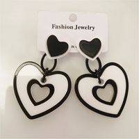 1 Pair Lady Heart Shape Arylic Plating Women's Earrings main image 3