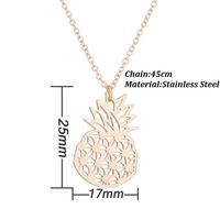 Mignon Ananas Acier Inoxydable Acier Au Titane Placage Évider Pendentif 1 Pièce main image 4