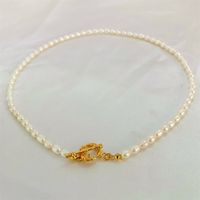 Simple Style Solid Color Pearl Beaded Necklace 1 Piece sku image 4