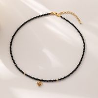 Mode Kreuzen Perle Kupfer Handgemacht Halsband 1 Stück sku image 1