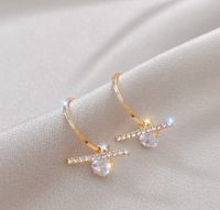 1 Pair Simple Style Triangle Square Flower Metal Plating Inlay Rhinestones Pearl Women's Earrings sku image 25