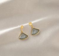 1 Pair Simple Style Triangle Square Flower Metal Plating Inlay Rhinestones Pearl Women's Earrings sku image 12