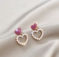 1 Pair Simple Style Triangle Square Flower Metal Plating Inlay Rhinestones Pearl Women's Earrings sku image 21
