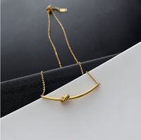 Simple Style Solid Color Titanium Steel Necklace In Bulk main image 3