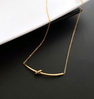 Simple Style Solid Color Titanium Steel Necklace In Bulk main image 4