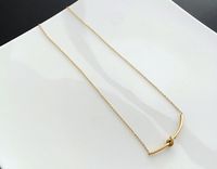 Simple Style Solid Color Titanium Steel Necklace In Bulk main image 2