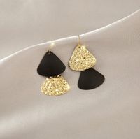 1 Pair Simple Style Triangle Square Flower Metal Plating Inlay Rhinestones Pearl Women's Earrings sku image 10