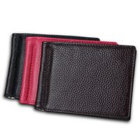 Unisex Solid Color Pu Leather Flip Cover Card Holders main image 6