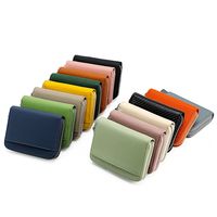 Unisex Einfarbig Leder Reißverschluss Brieftaschen main image 5